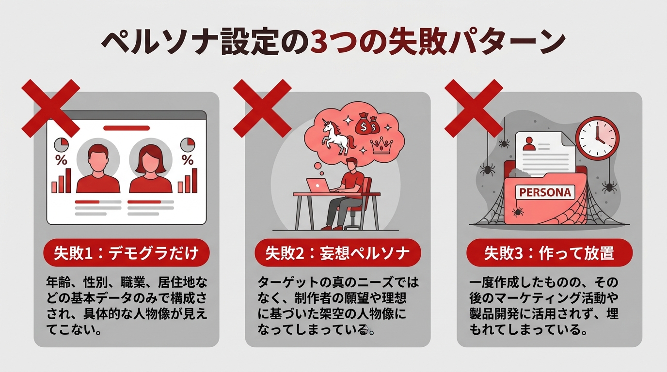 ペルソナ設定でよくある3つの失敗パターン
