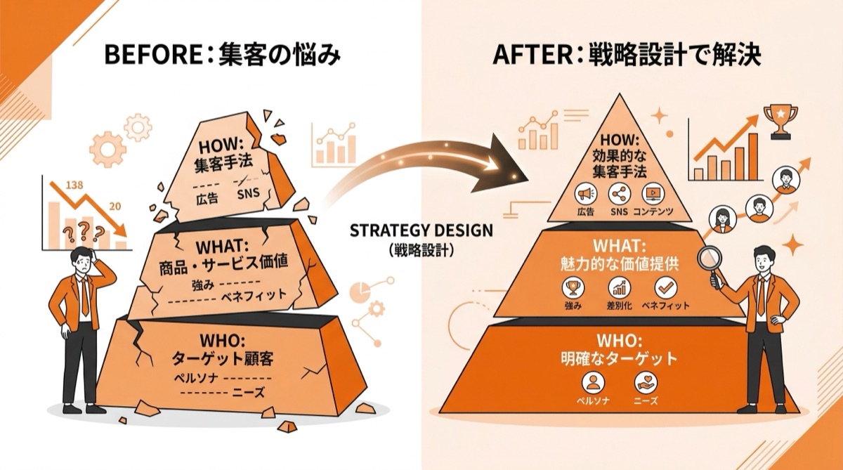 集客がうまくいかない原因は5つ|施策の前に見直すべき「戦略設計」とは