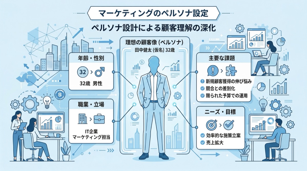ペルソナ設定のやり方は?テンプレート付きで5ステップの手順を解説